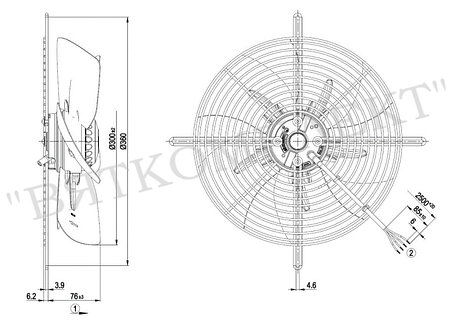 Вентилятор (ebm) S4Е 300-BS 72-28 ШОК 6,10, фото 2