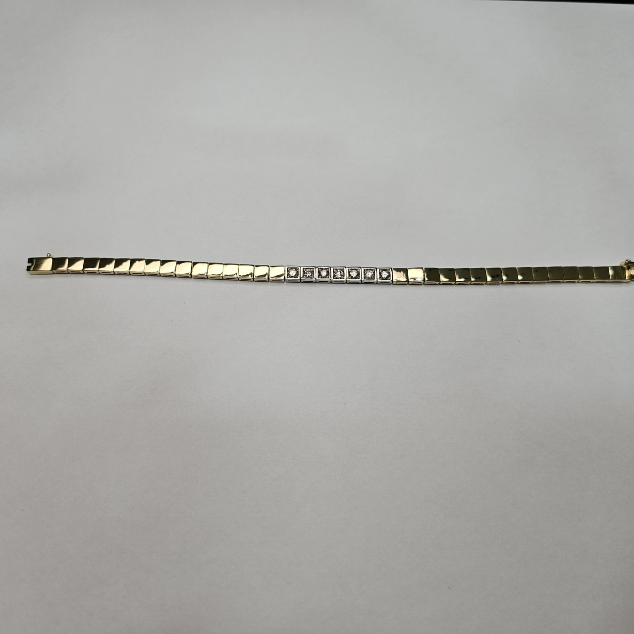Золотой браслет с бриллиантами 0.53Ct VS2/J VG-Cut размер 17,5 - фото 6 - id-p110969405