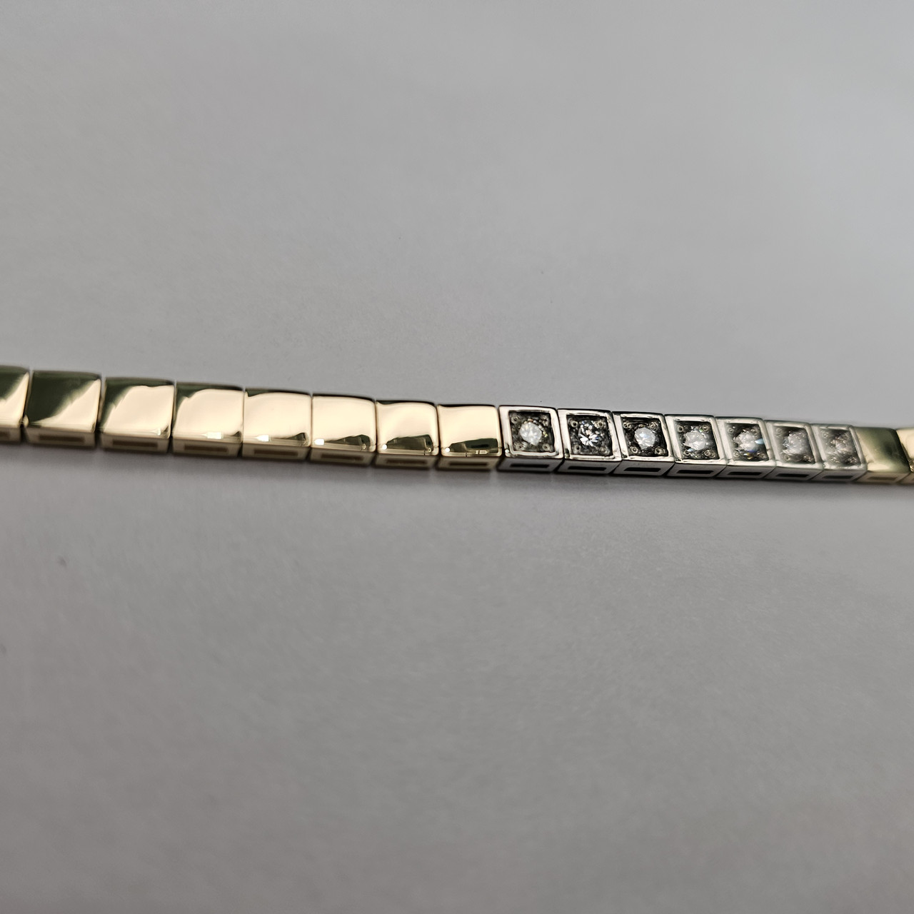 Золотой браслет с бриллиантами 0.53Ct VS2/J VG-Cut размер 17,5 - фото 7 - id-p110969405