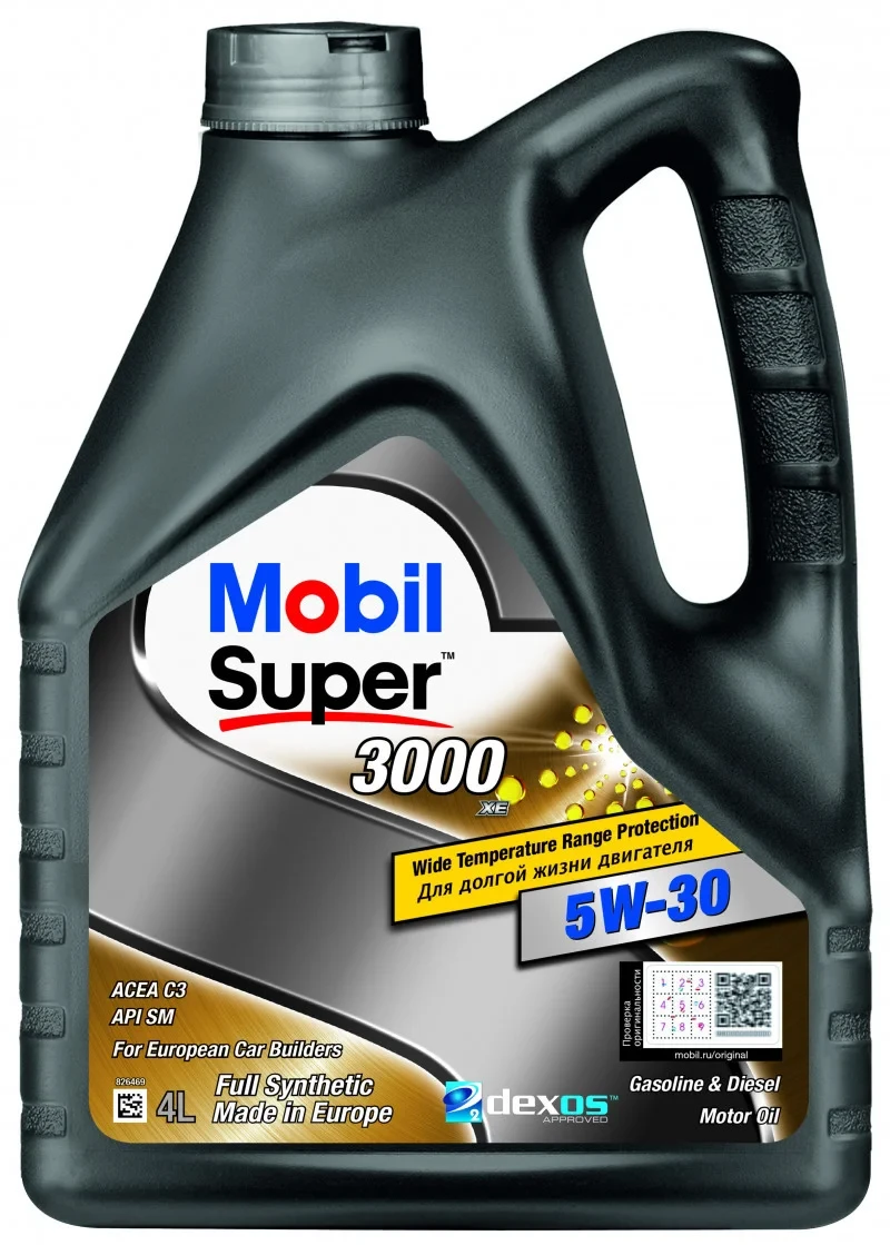 MOBIL SUPER 3000 5W-30 XE 4л - фото 1 - id-p110972349