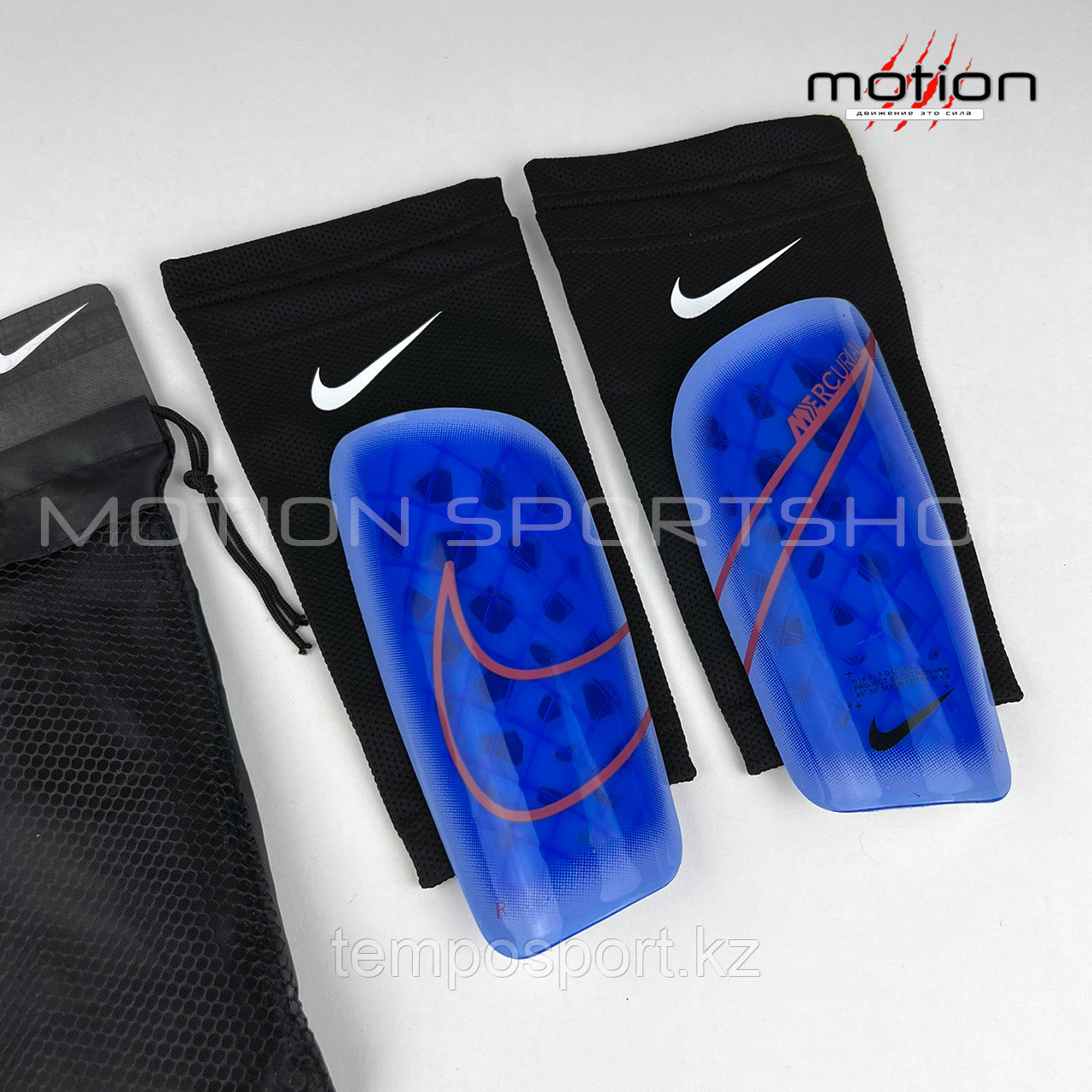 Щитки футбольные Nike Mercurial Lite (синие) - фото 4 - id-p108759288