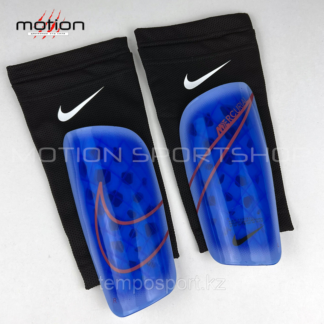 Щитки футбольные Nike Mercurial Lite (синие) - фото 8 - id-p108759288