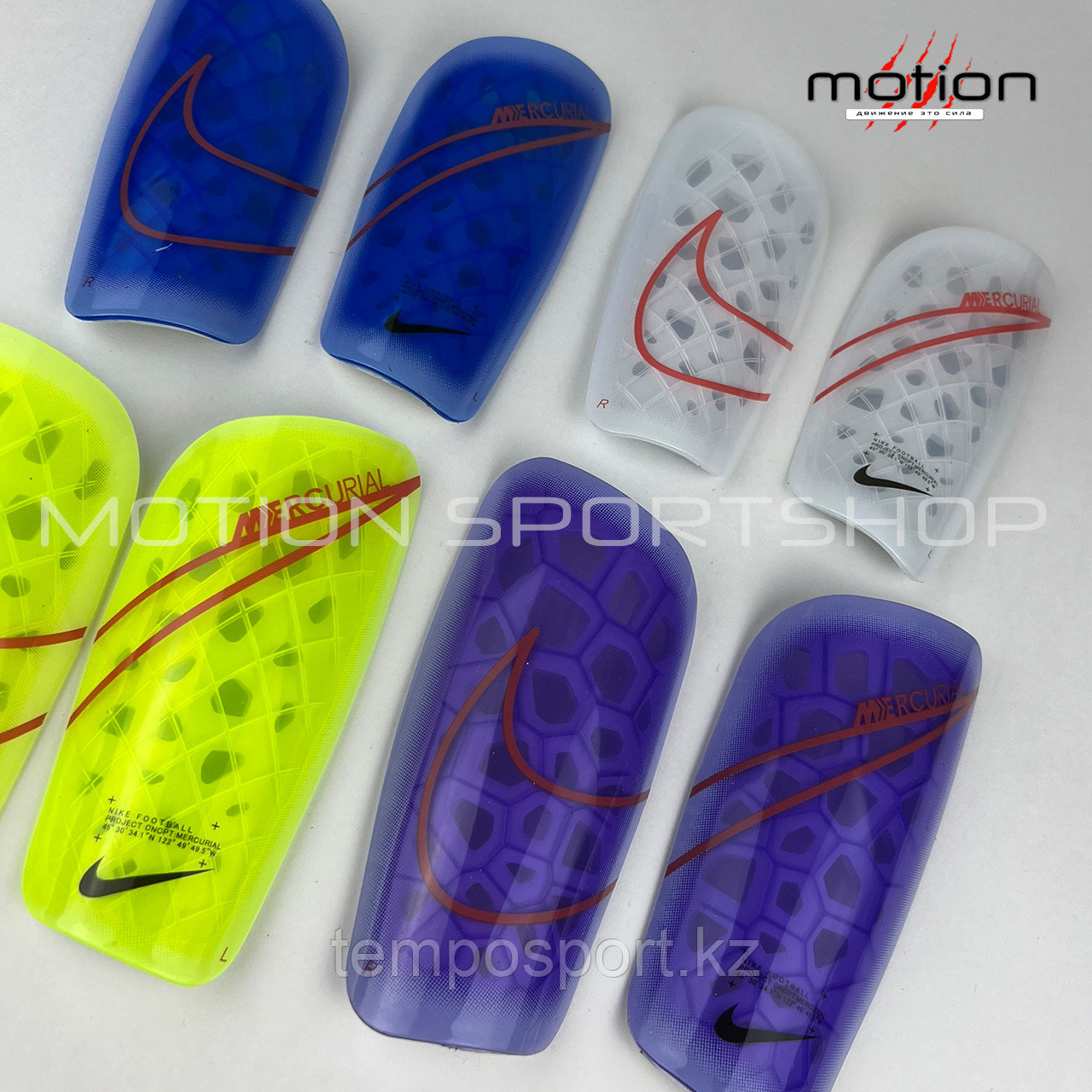 Щитки футбольные Nike Mercurial Lite (синие) - фото 9 - id-p108759288