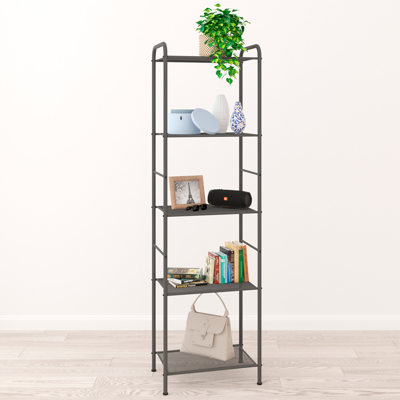 Стеллаж "Валенсия 15", графит (ЗМИ, Россия), фото 1