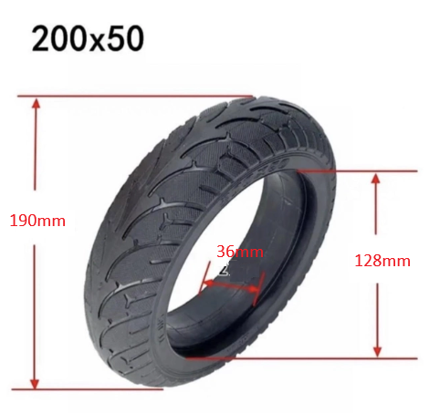 Литая шина 200x50 для 3.6 см Kugoo S1/S2/S3 - фото 1 - id-p110976377
