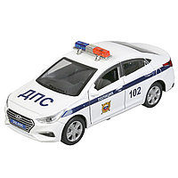 Технопарк: Hyundai Solaris полиция 12см белый