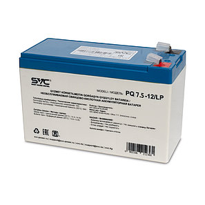 Аккумуляторная батарея SVC PQ7.5-12/LP 12В 7.5 Ач, фото 2