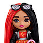 Barbie: Extra. Кукла Мини c красно-черными волосами, фото 3