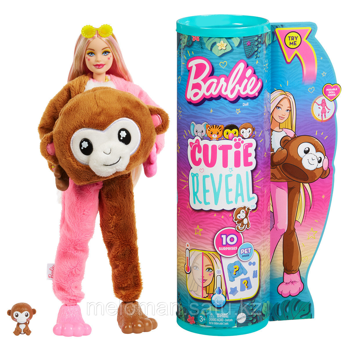 Barbie: Cutie Reveal. Игровой набор Обезьяна - фото 8 - id-p110833962