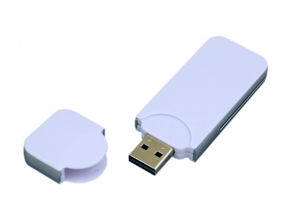 USB-флешка на 4 Гб в стиле I-phone, прямоугольнй формы, белый - фото 2 - id-p110977673