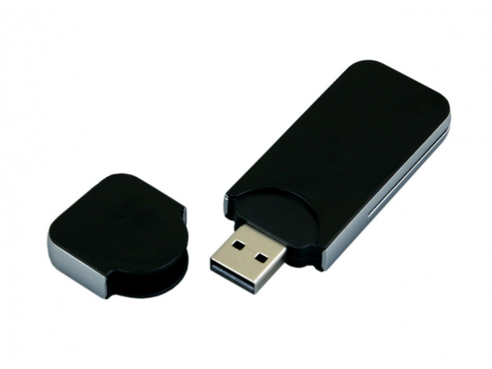USB-флешка на 4 Гб в стиле I-phone, прямоугольнй формы, черный - фото 2 - id-p110977674