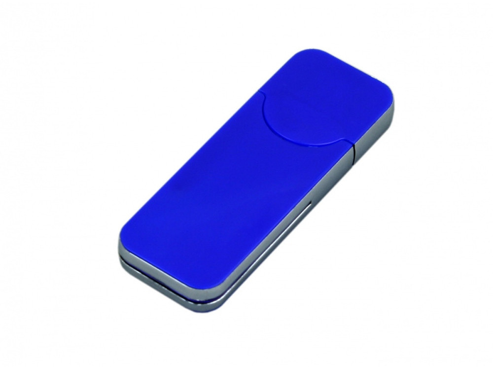 USB-флешка на 4 Гб в стиле I-phone, прямоугольнй формы, синий - фото 1 - id-p110977675