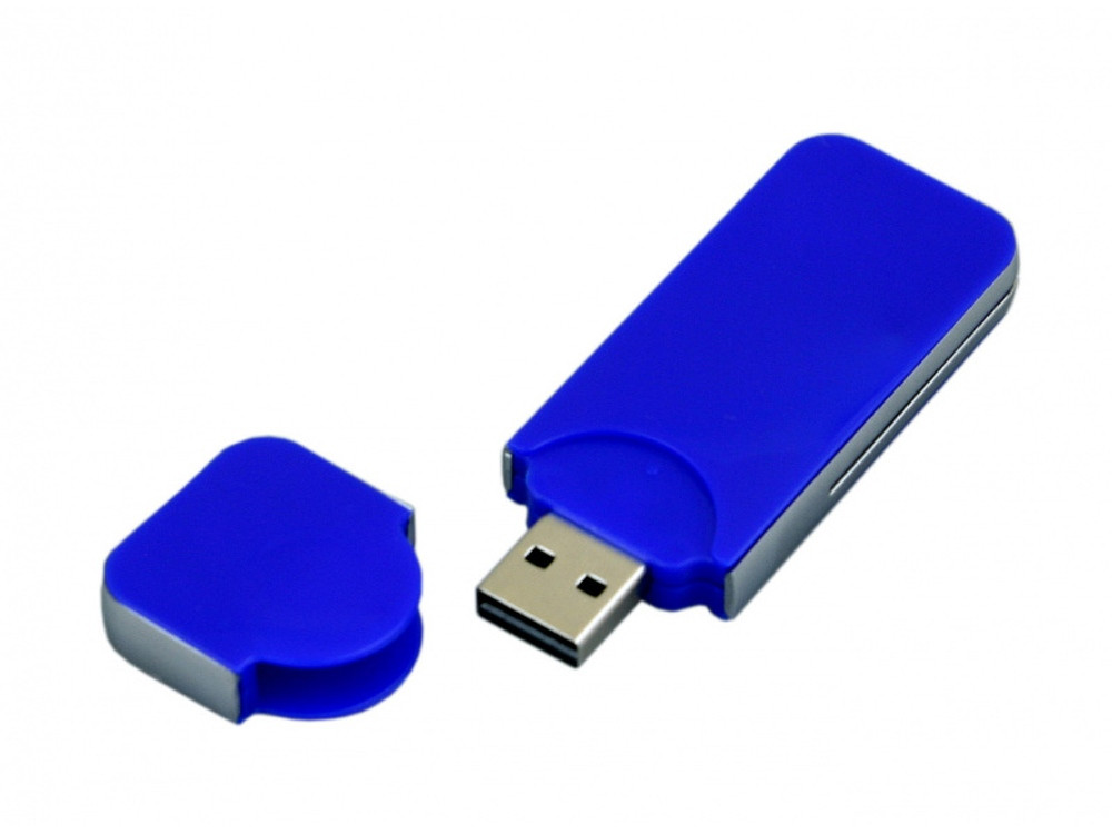 USB-флешка на 4 Гб в стиле I-phone, прямоугольнй формы, синий - фото 2 - id-p110977675