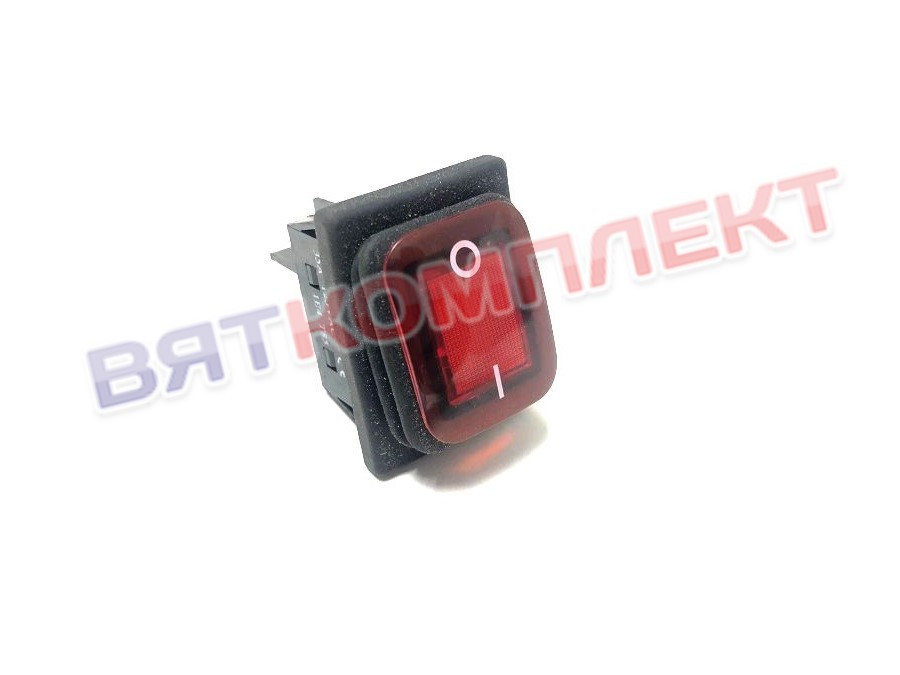 Переключатель с термозащитой 30А 250V Т85 4 контактный (красный) - фото 1 - id-p110977816