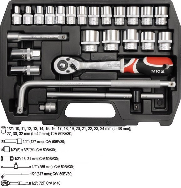 Набор инструментов YATO YT-38741sh - фото 1 - id-p110981332