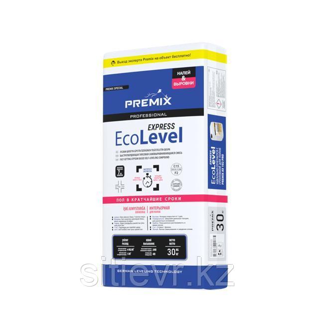 Быстротвердеющий гипсовый наливной пол Premix EcoLevel - 30 кг