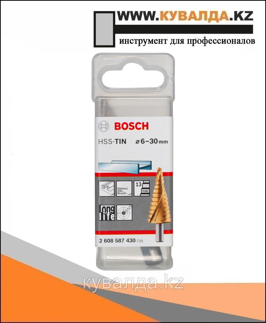 Bosch Ступ сверло HSS-TiN 5 ступ 4-12 мм