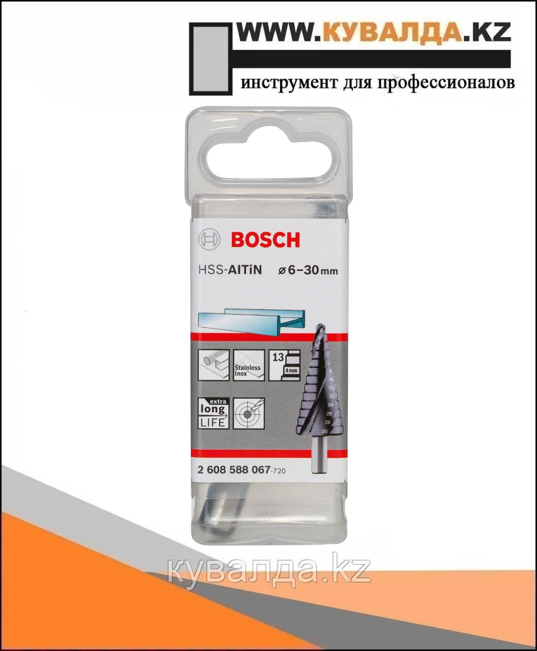 Bosch Ступ сверло HSS-AlTiN 13 ступ 6-30 мм