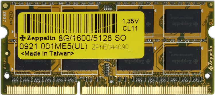 SODIMM 8Gb 1600  1.35V (память для ноутбуков) Zeppelin