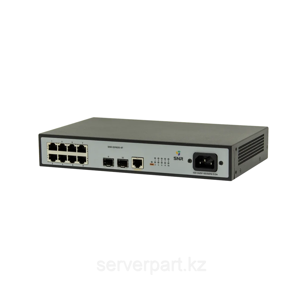 Управляемый коммутатор уровня 2 SNR-S2982G-8T, 8 портов 10/100/1000Base-T и 2 порта 100/1000BASE-X (SFP)