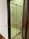 Раздвижная стеклянная душевая,Одна дверь. Стекло безопасное 8мм, фото 4
