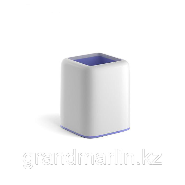 Подставка настольная пластиковая ErichKrause® Forte, Pastel, белая с фиолетовой вставкой - фото 1 - id-p110698145