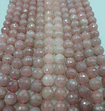 Розовый кварц мадагаскарский, мелкограненый, 12мм, фото 4