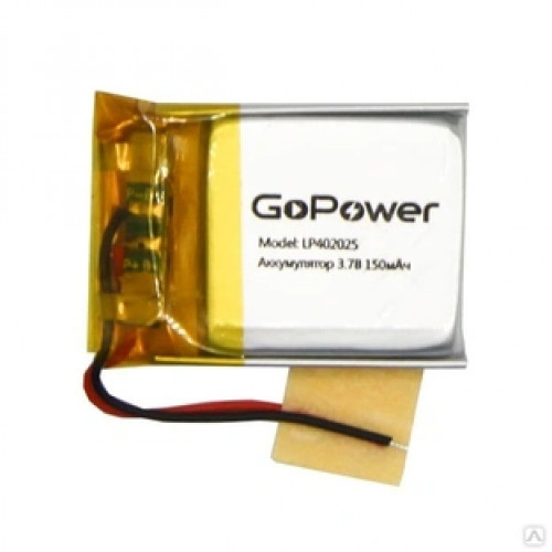 GoPower LP401730 PK1 3.7V 150mAh батарейка (00-00019588) - фото 1 - id-p110987374