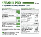 Клей для керамической плитки усиленный Bergauf Keramik Pro 25 кг, фото 2