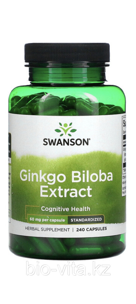 Гинкго Билоба, 60 мг, 240 капсул. Swanson
