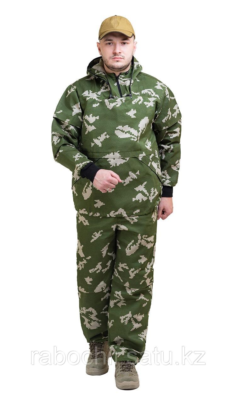 Костюм противоэнцефалитный куртка/брюки КМФ-Граница зеленый - фото 1 - id-p110987918