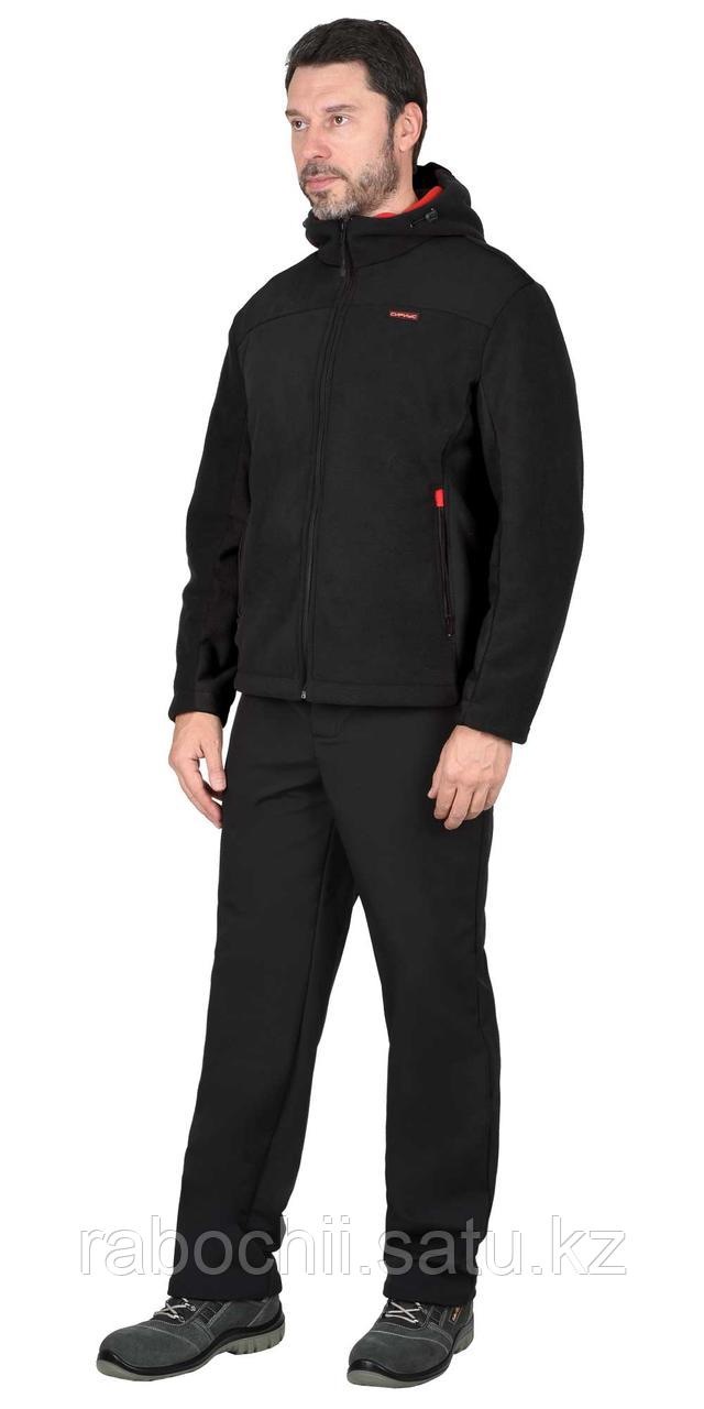 Куртка флисовая Техно (флис дублированный) черный - фото 1 - id-p110988198
