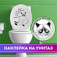 Интерьерная наклейка для туалета "Здесь не заседание" (31х38)