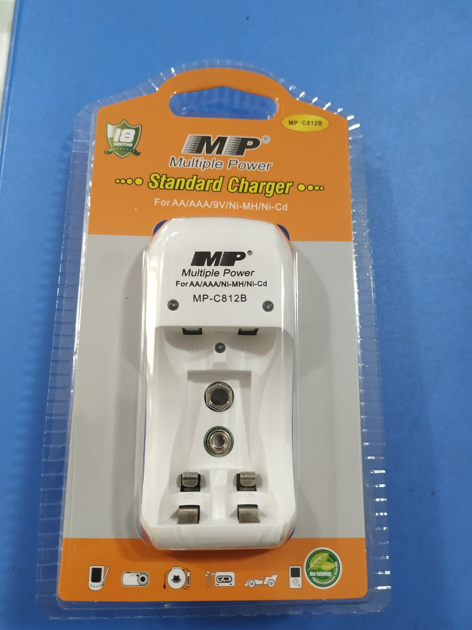 Зарядное устройство для АА, ААА, 9V батареек 120mA Standart Charger MP812