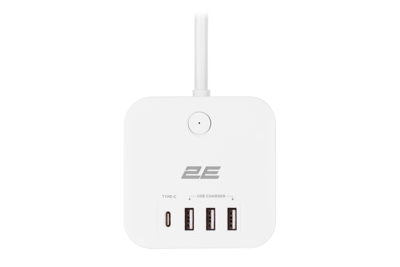 Сетевой адаптер (переходник) 2E 3XSchuko с защитой от импульcных скачков напряжения, 3*USB-A, 1*USB-C - фото 3 - id-p110989204