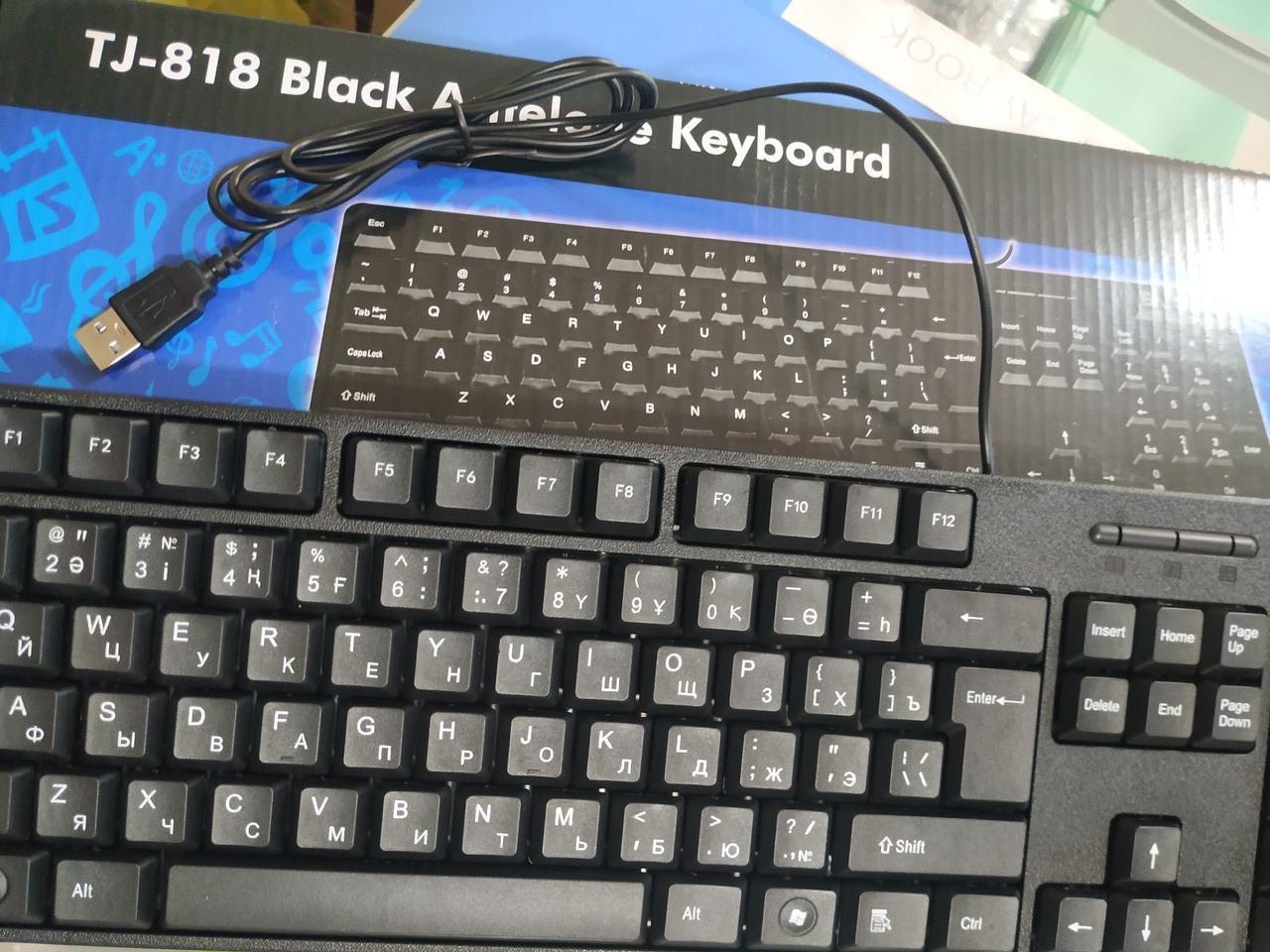 Клавиатура KB 818 USB, рус+каз
