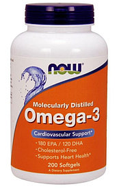 NOW Omega 3 200 капсул