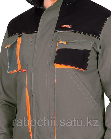 Куртка Манхеттен оливковый/оранжевый/черный - фото 1 - id-p111003255