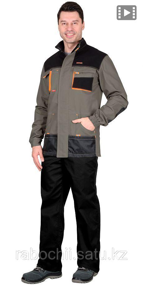 Куртка Манхеттен удлиненная оливковый/оранжевый/черный - фото 1 - id-p111003256