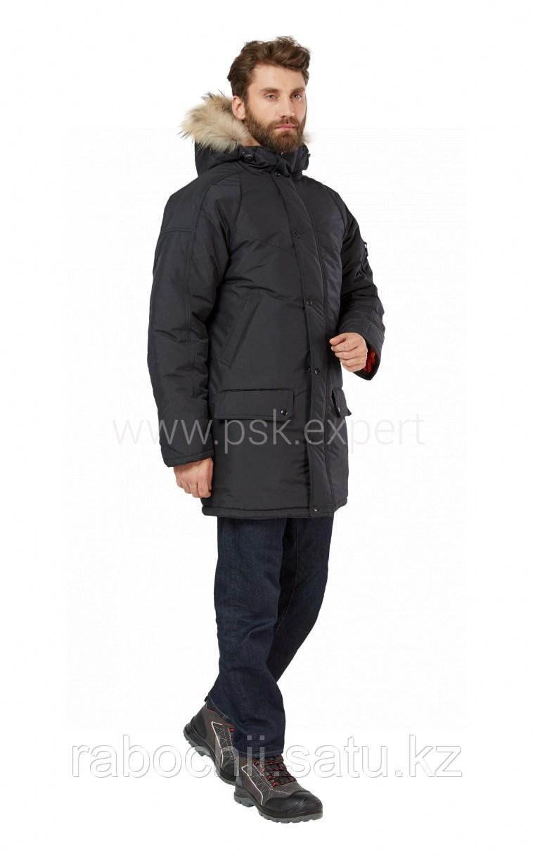 Куртка Аляска удлиненная (утепленная) черный - фото 1 - id-p111003540