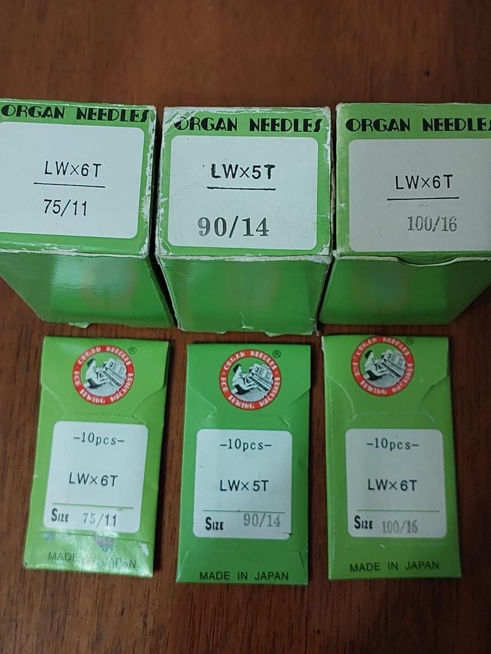 Иглы Organ LWx6T 75/11 для подшивочной машинки