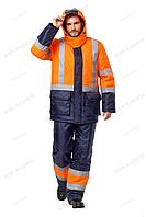 Костюм сигнальный Трасса  Сигнал (утепленный) куртка/полукомбинезон оранжевый/синий