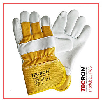 Перчатки рабочие комбинированные TECRON™ 201788 из натуральной овечьей кожи, краги для сварки, от порезов