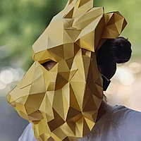 Маска "Лев" золотой