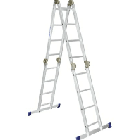 Лестница-трансформер алюминиевая шарнирная 4х5 ступеней