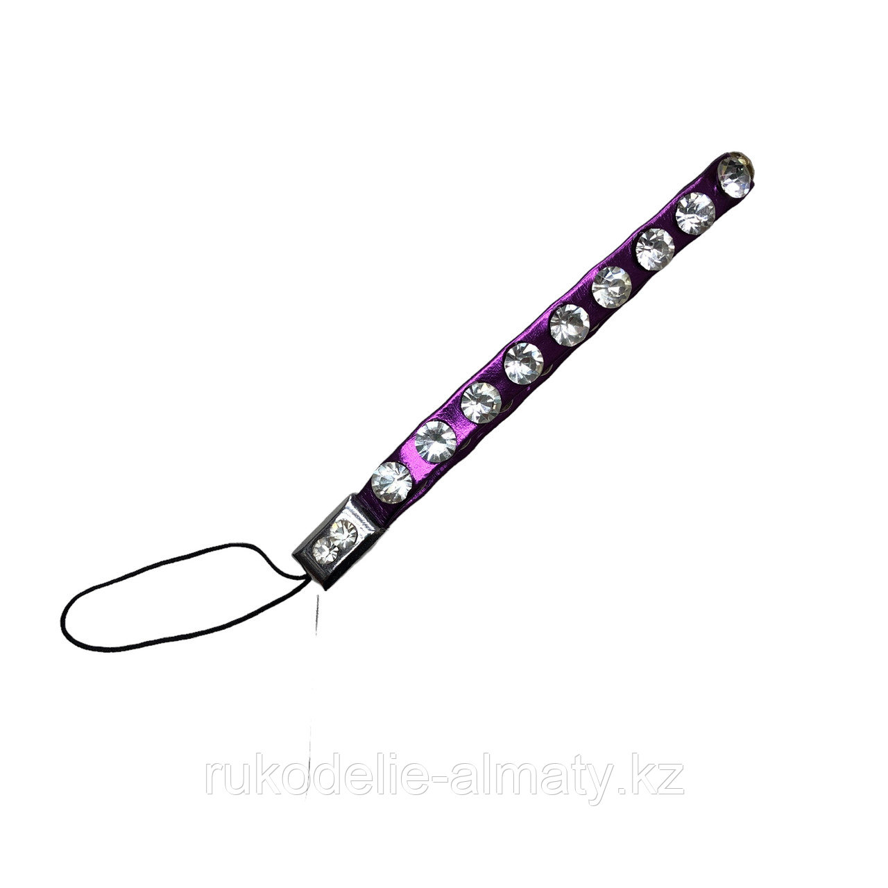 Брелок-ремешок со стазами фиолетовый - фото 1 - id-p111011470