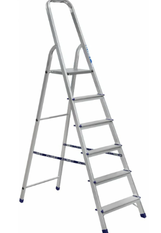 Стремянка алюминиевая 7 ступенчатая - фото 1 - id-p50538366