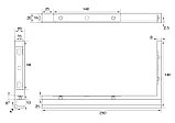 Стабилизационная штанга (угловой стабилизатор) стена-стекло 90˚. Правый | FGD-388 (R) BR/Black | Черный, фото 2