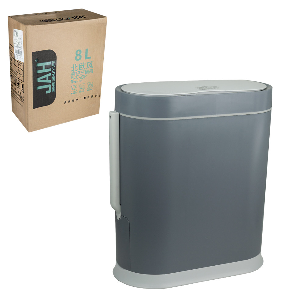 Сенсорное мусорное ведро JAH, Sensor Trash Bin, 8L, (6712), Gray - фото 1 - id-p109783595