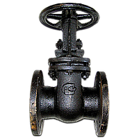 Задвижка 30ч6бк чугунная Ду 150 - под фланец, ручной (маховик)